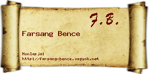 Farsang Bence névjegykártya